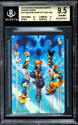 2019 BANDAI KINGDOM HEARTS WAFER CARD #10 JAPANESE SERIES 1 GRADED BGS 9.5 - Image 1