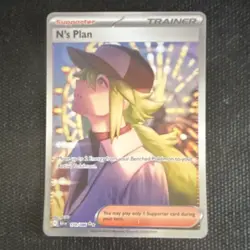 Pokemon TCG N's Plan Sv: Black Bolt 170/086 Full Art Holo SIR EN - Image 1