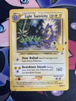 Pokemon Light Toxtricity SWSH137 Sword & Shield Promo Cards Holo MP Swirl - Image 1