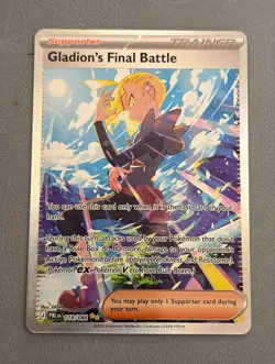 Pokemon TCG Gladion's Final Battle PBL EN Secret Rare Holo Full Art 118/084 EN - Image 1