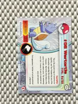 Wartortle #08 Chrome Foil Pokemon Topps Chrome Series 1 Holo Foil #71 - Image 2