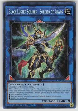 Black Luster Soldier - Soldier of Chaos BLC1-EN002 Secret Rare Yu-Gi-Oh Lmtd NM - Image 1
