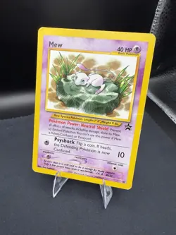 Mew Promo 47 WoTC Black Star Pokemon Card Lily Pad Mew Rare MP - Image 1