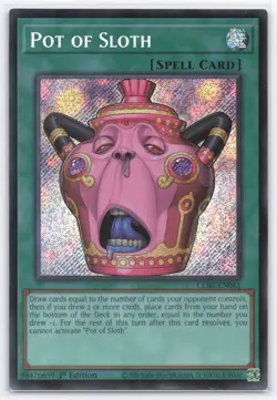 Pot of Sloth CORI-EN061 Secret Rare Chaos Origins Yu-Gi-Oh 1st Edition Near Mint - Image 1