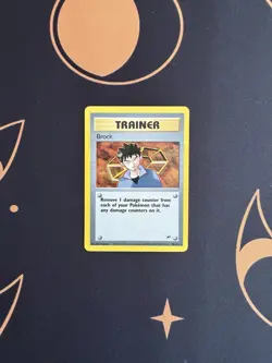 Pokemon TCG Brock 98/132 Gym Heroes Regular Rare Unlimited Trainer Vintage - Image 1