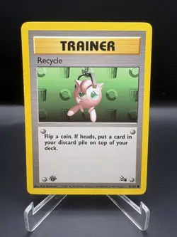 Recycle Trainer 61/62 1st Edition Fossil 1999 Wotc Common Jigglypuff NM - Image 1