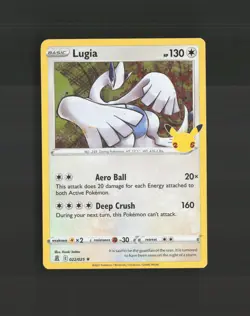 Lugia 022/025 Celebrations Stamped Holo Rare Pokemon Card NM - Image 1