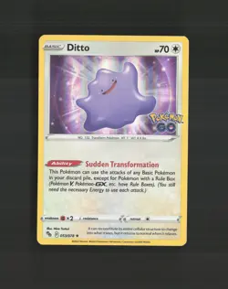 Ditto 053/078 Pokemon GO Stamped Holo Rare Pokemon Card LP+ - Image 1