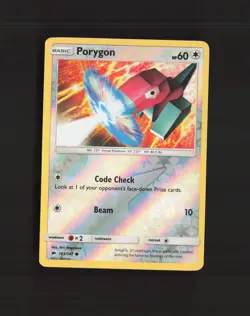 Porygon 103/147 Burning Shadows Reverse Holo Pokemon Card NM - Image 1