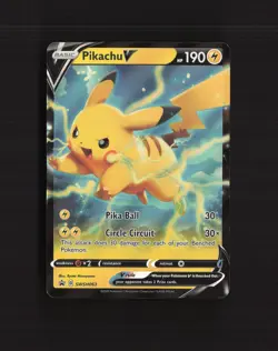 Pikachu V SWSH063 Sword & Shield Black Star Promo Holo Pokemon Card NM - Image 1
