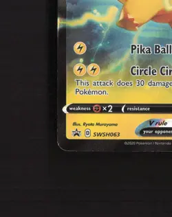 Pikachu V SWSH063 Sword & Shield Black Star Promo Holo Pokemon Card NM - Image 5