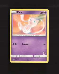 Mew 32/68 Hidden Fates Stamped Rare Pokemon Card NM - Image 1