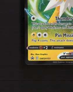 Jolteon V SWSH151 Sword & Shield Black Star Promo Holo Pokemon Card NM - Image 5