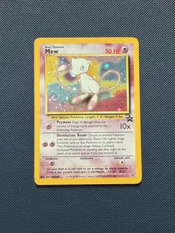 Pokemon Mew TCG Black Star Holo Card 9 WOTC Promo SWIRL - Image 1