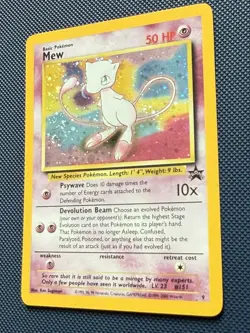 Pokemon Mew TCG Black Star Holo Card 9 WOTC Promo SWIRL - Image 2