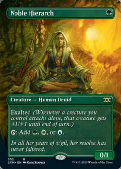 Noble Hierarch (Borderless) -Foil Light Play MTG Double Masters - Image 1