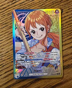 Bandai One Piece Card Game Nami OP11-041 Leader L Alternate Art Foil EN - Image 1