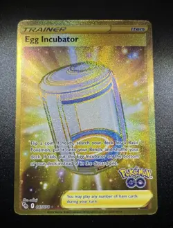 Pokemon Go Egg Incubator UR Gold Full Art Trainer Card Secret Rare - Image 1