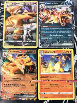 Pokemon Charizard Lot of 4 Cards FA, Ex’s - Image 1