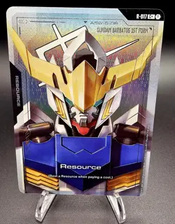 Bandai Gundam Barbatos 1st Form R-017 Resource Card Gundam War TCG English - Image 1