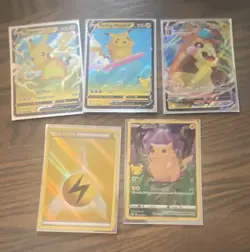 Pokemon TCG Celebrations 5-Card Lot: Pikachu V, Surfing Pikachu V, Morpeko VMAX - Image 1