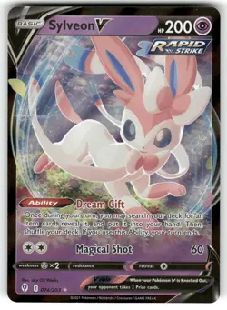 Sylveon V 074/203 Holo V Rare Evolving Skies Pokemon Near Mint - Image 1