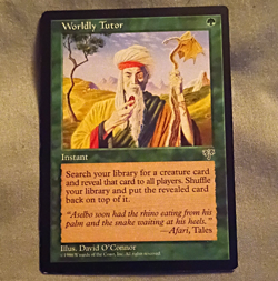 Wizards of the Coast Worldly Tutor Mirage 1996 Regular Green Instant - Image 1