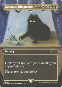 MTG Ruinous Ultimatum (2689) *Foil* Rare Secret Lair: Purr Majesty NM - Image 1