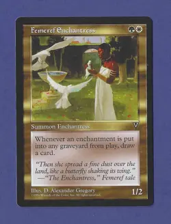 1997 Magic the Gathering - Femeref Enchantress - Visions MTG - Image 1