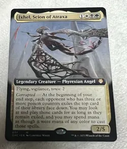 MTG Ixhel, Scion of Atraxa ONEC Regular ext art Mythic W/B/G 037 NM - Image 1