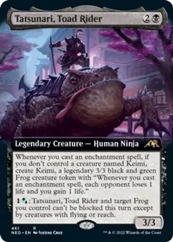 LP Foil - Tatsunari, Toad Rider (Extended Art) [NEO - 461] Kamigawa: Neon Dyn... - Image 1