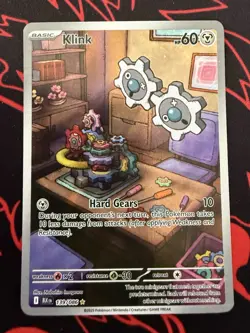 Pokemon Klink 139/086 Illustration Rare SV: Black Bolt NM - Image 1