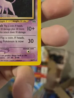 Pokemon Espeon 20/75 Neo Discovery Rare 1st Edition Eng - Image 5