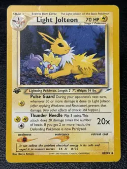 Light Jolteon 48/105 - 1st Edition - Vintage Pokemon TCG: Neo Destiny - HP - Image 1