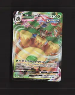 Rillaboom VMAX 023/264 Fusion Strike Ultra Rare Holo Pokemon Card NM - Image 1