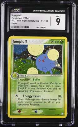 CGC 9 MINT Jumpluff 2004 EX Team Rocket Returns 11/109 Holo Pokemon Card - Image 1