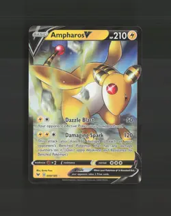 Ampharos V 049/185 Vivid Voltage Ultra Rare Holo Pokemon Card NM - Image 1