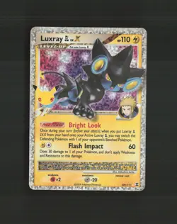 Luxray GL LV.X 109 Celebrations Stamped Rare Holo LV.X Pokemon Card NM - Image 1
