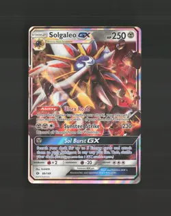 Solgaleo GX 89/149 Sun & Moon Ultra Rare Holo Pokemon Card NM - Image 1