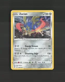 Zacian 139/192 Rebel Clash Cracked Ice Holo Rare Pokemon Card NM - Image 1