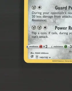 Zamazenta 140/192 Rebel Clash Cracked Ice Holo Rare Pokemon Card NM - Image 5