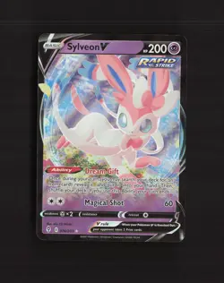 Sylveon V 074/203 Evolving Skies Ultra Rare Holo Pokemon Card NM - Image 1