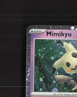 Mimikyu 037/091 Paldean Fates Cosmos Holo Rare Holo Stamped Pokemon Card NM - Image 3