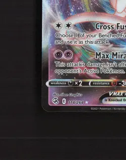 Mew VMAX 114/264 Fusion Strike Ultra Rare Holo Pokemon Card NM - Image 5