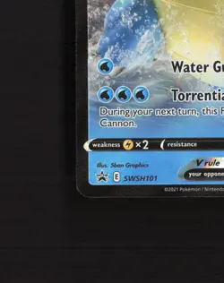 Blastoise V SWSH101 Sword & Shield Black Star Promo Holo Pokemon Card NM - Image 5