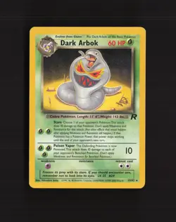 Dark Arbok 19/82 Team Rocket Stamped Rare Pokemon Card LP+ - Image 1