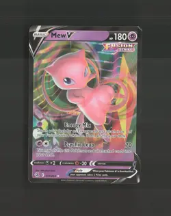 Mew V 113/264 Fusion Strike Ultra Rare Holo Pokemon Card MP - Image 1