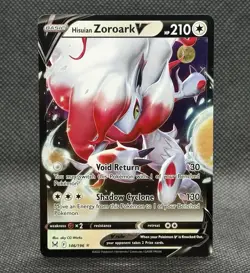 HISUIAN ZOROARK V 146/196 LOST ORIGIN POKEMON (ULTRA, NM) - Image 1