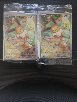 2 FACTORY SEALED Eevee 173 SV Black Star Promo Prismatic Evolutions Pokemon TCG - Image 1