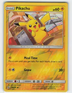 2019 Pokemon, Unified Minds, #55/236 Pikachu, Reverse Holo Common NM - Image 1